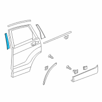 OEM Honda Garn, R RR Door Center Diagram - 72930-T0G-A00