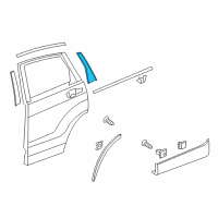 OEM 2012 Honda CR-V Garnish, L. RR. Door Pillar (RR) Diagram - 72761-T0A-A01