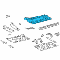 OEM Scion xD Center Floor Pan Diagram - 58113-52927