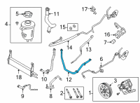 OEM 2017 Ford F-350 Super Duty Lower Return Line Diagram - HC3Z-3A713-X