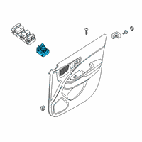 OEM Hyundai Venue Switch Assembly-Mirror Rem Cont Diagram - 93530-K2200-NNB