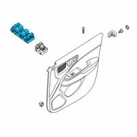 OEM 2022 Hyundai Venue Unit Assembly-Power Window Main Diagram - 93571-K2100-NNB
