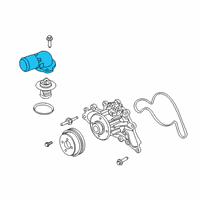 OEM 2020 Ford F-350 Super Duty Water Outlet Diagram - LC3Z-8592-A