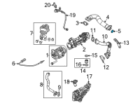 OEM Jeep O Ring-EGR Cooler Diagram - 68490081AA