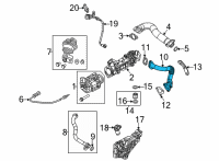 OEM 2022 Jeep Wrangler Tube-EGR Valve Diagram - 68490051AA