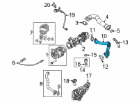 OEM Jeep Tube-EGR Valve Diagram - 68490051AA