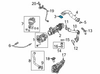 OEM 2021 Jeep Gladiator Water Manifold Gasket Diagram - 68211320AA