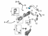 OEM Jeep Wrangler Water Manifold Gasket Diagram - 68211320AA