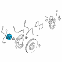 OEM 2008 BMW X6 Wheel Hub With Bearing, Front Diagram - 31-22-6-882-263