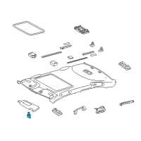 OEM 2014 Toyota Venza Sunvisor Holder Diagram - 74348-33040-A0