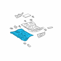 OEM 2000 Toyota Camry Center Floor Pan Diagram - 58211-06072