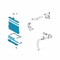 OEM 2008 Toyota Highlander Radiator Assembly Diagram - 16041-20410