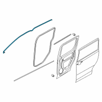 OEM Ford Transit Connect Upper Weatherstrip Diagram - DT1Z-1551822-D