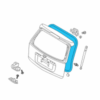 OEM 2011 Hyundai Elantra Weatherstrip-Tail Gate Opening Diagram - 87321-2L200