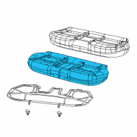 OEM 2018 Jeep Compass Seat Cushion Foam Diagram - 68339898AA