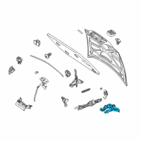 OEM 1995 Buick Century Release Handle Bracket Diagram - 9441855