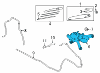 OEM 2022 Lexus NX350h MOTOR ASSY, RR WIPER Diagram - 85130-78030