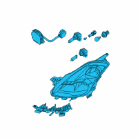 OEM Nissan Altima Passenger Side Headlight Assembly Diagram - 26010-ZX00A