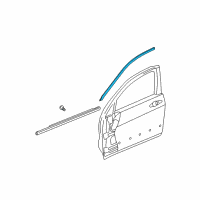 OEM Acura Molding, Left Front Door Sash Diagram - 72465-SEA-003