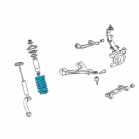 OEM Buick Rainier Front Spring Diagram - 15125881