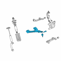 OEM 2009 GMC Envoy Front Lower Control Arm Assembly Diagram - 25784239