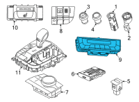 OEM 2020 BMW 840i Gran Coupe CLIMATE CONTROL PANEL, REAR Diagram - 61-31-9-462-515