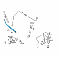 OEM Nissan Murano Windshield Wiper Arm Assembly Diagram - 28886-1AA0B