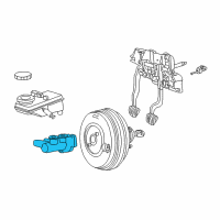 OEM 2000 Lincoln LS Master Cylinder Diagram - XW4Z-2140-AA