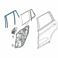 OEM 2021 BMW X5 Window Guide, Left Rear Door Diagram - 51-35-7-428-689