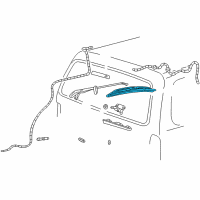 OEM 2005 Mercury Mountaineer Wiper Blade Diagram - JU2Z-17V528-B