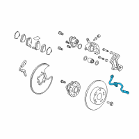 OEM Acura RLX Hose Set, Right Rear Brake Diagram - 01466-TY2-A01