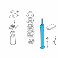 OEM 2018 BMW 340i GT xDrive Rear Shock Absorber Diagram - 37-12-6-851-558