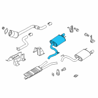 OEM 2020 Ford Mustang Rear Muffler Diagram - JR3Z-5230-FC