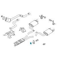 OEM Ford Mustang Front Bracket Nut Diagram - -W709990-S439