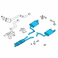 OEM 2016 Ford Mustang Muffler Assembly Diagram - FR3Z-5230-Z