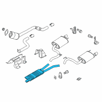 OEM 2022 Ford Mustang Front Muffler Diagram - JR3Z-5A289-A