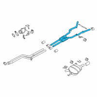 OEM 2012 BMW 535i GT xDrive Center Pipe Diagram - 18-30-7-646-934