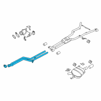 OEM 2011 BMW 535i GT xDrive Front Pipe Diagram - 18-30-8-619-160