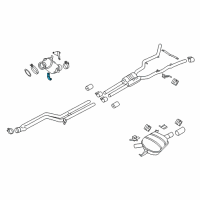 OEM BMW 640i Gran Coupe Holder Catalytic Converter Near Engine Diagram - 18-30-7-594-930