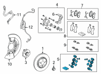 OEM 2022 Lexus NX350h Cylinder Kit, FR Dis Diagram - 04478-48200