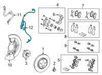 OEM Lexus NX350h SENSOR, SPEED, FR RH Diagram - 89542-78040