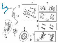 OEM 2021 Toyota RAV4 Prime Brake Hose Diagram - 90947-02J10