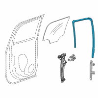 OEM 2019 Chevrolet Silverado 1500 Run Weatherstrip Diagram - 84462122