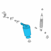 OEM 2009 Lincoln Town Car Air Spring Diagram - 6W1Z-5560-BA