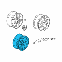 OEM 2010 Cadillac CTS Wheel Rim-19X9.0 51Mm Outside 120X5Xm14 Bellcrank *Polished Diagram - 20951881