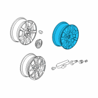OEM 2013 Cadillac CTS Wheel Diagram - 22820065