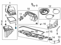 OEM 2022 Cadillac Escalade Air Cleaner Assembly Insulator Diagram - 84121214