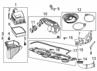 OEM GMC Yukon XL Air Cleaner Assembly Insulator Diagram - 84121214