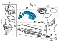 OEM Chevrolet Silverado 1500 Outlet Duct Diagram - 84943351