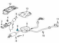 OEM Acura Rubber, Exhaust Mounting Diagram - 18215-TYA-A01
